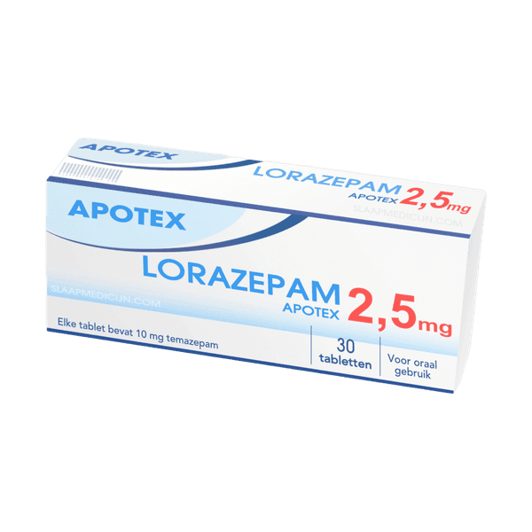 Doosje Lorazepam 2.5 mg van Apotex