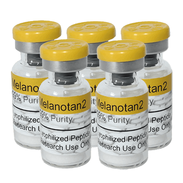 5 flesjes Melanotan 2 poeder, middel voor huidpigmentatie