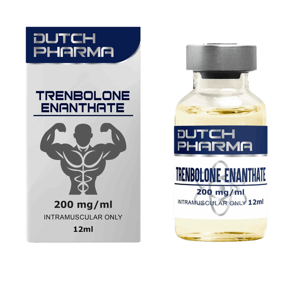 Doosje met een vial Trenbolone Enanthate van Dutch Pharma.